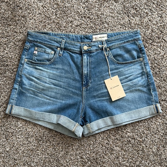 NWT AG Adriano Goldschmied Hailey Boyfriend Shorts 33 in 14 Years Foxtail - Picture 5 of 11
